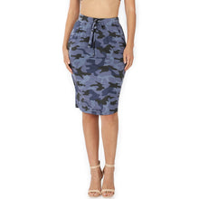 Load image into Gallery viewer, Navy, Camo skirt
