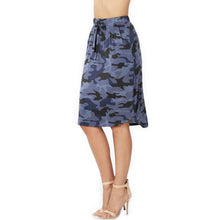 Load image into Gallery viewer, Navy, Camo skirt
