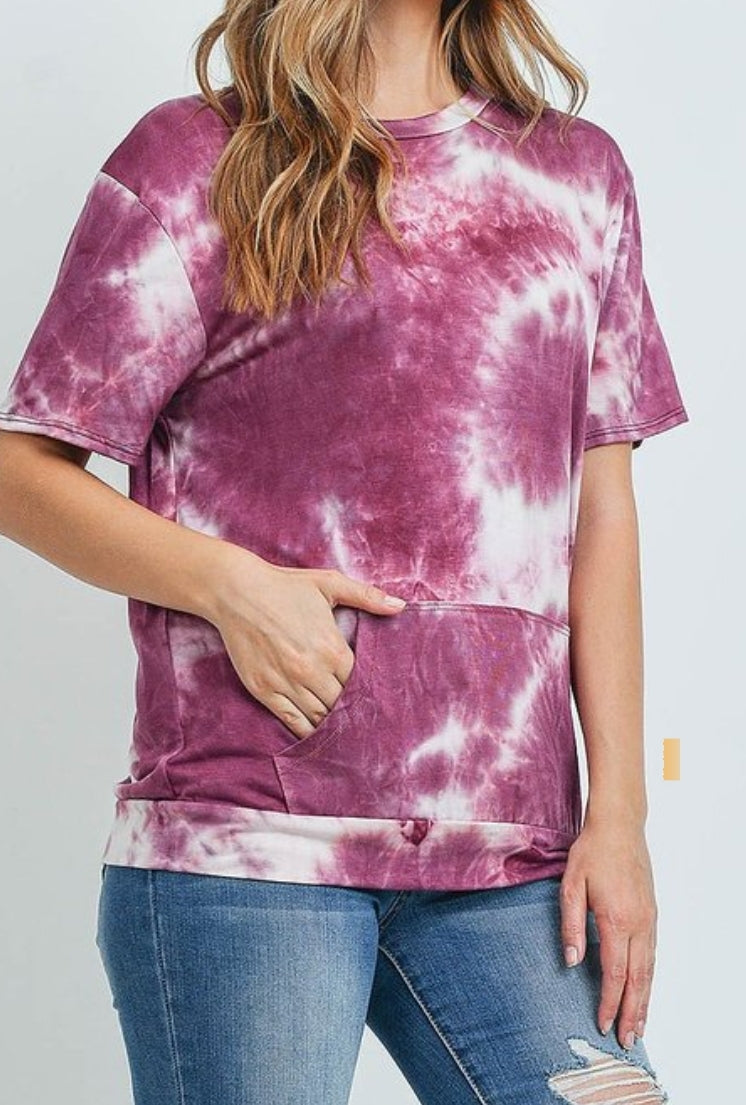 Berry Tie Dye w/ Kangaroo Pocket