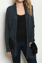 Load image into Gallery viewer, FUR POCKET OPEN FRONT CARDIGAN SWEATER
