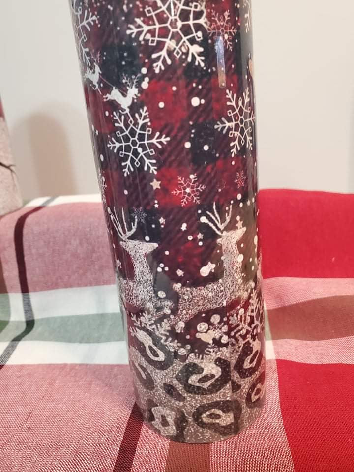Reindeer snowflake 20oz Tumbler