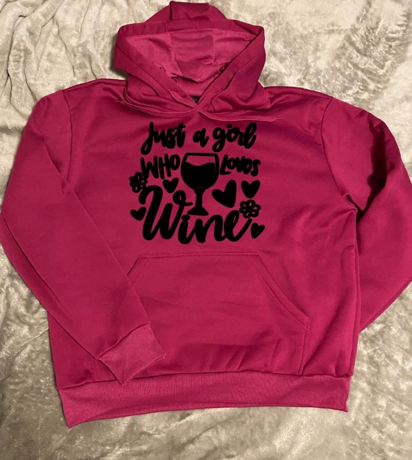 Just a girl who loves wine hoodie