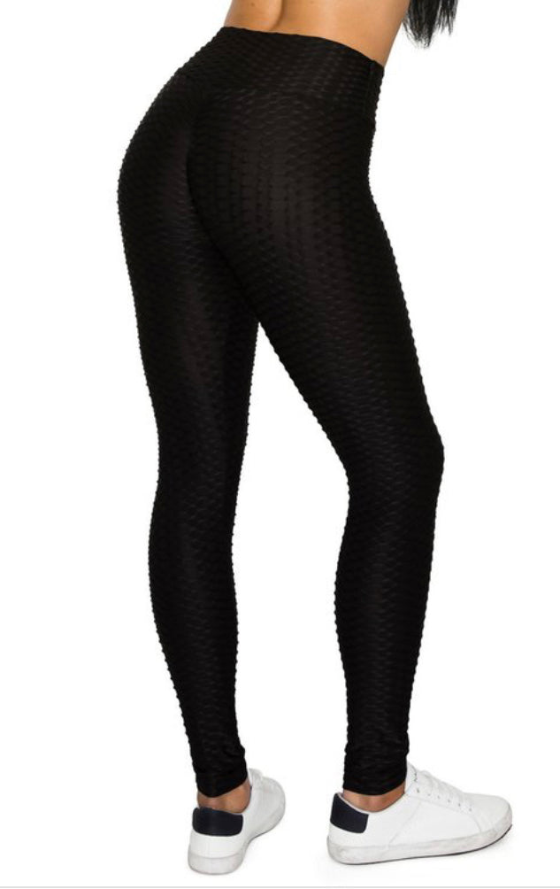 Honeycomb leggings Black